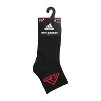 adidas Little & Big Boys 6 Pair Quarter Ankle Socks