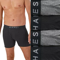 Hanes Ultimate Comfort Blend Mens 4 Pack Boxer Briefs