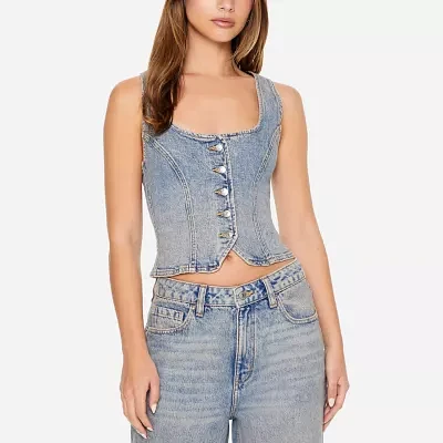 Forever 21 Juniors Denim Womens Vest