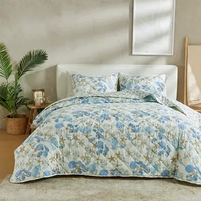 Patina Vie Maison Reversible Vintage Coastal Quilt Set