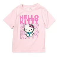 Little & Big Girls Round Neck Short Sleeve Hello Kitty Graphic T-Shirt