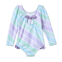 Toddler Girls Gabby's Dollhouse Striped One Piece Swimsuit