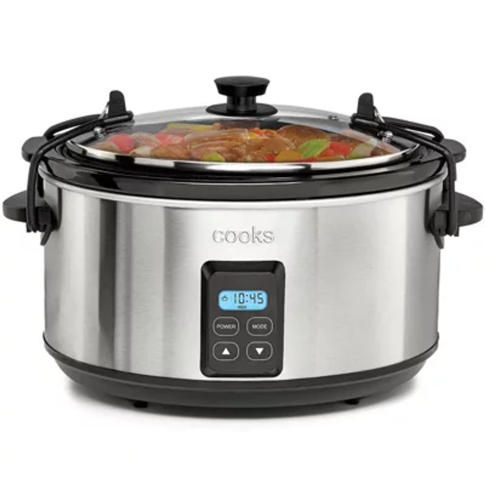 Cooks 5 Quart Programmable Latch and Travel Slow Cooker