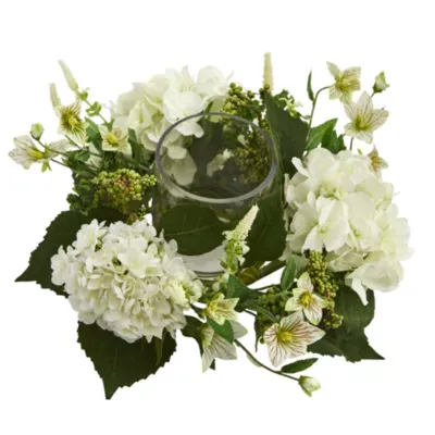 Hydrangea Artificial Arrangement Candelabrum