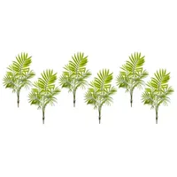 Mini Areca Palm Artificial Bush; Set of 6