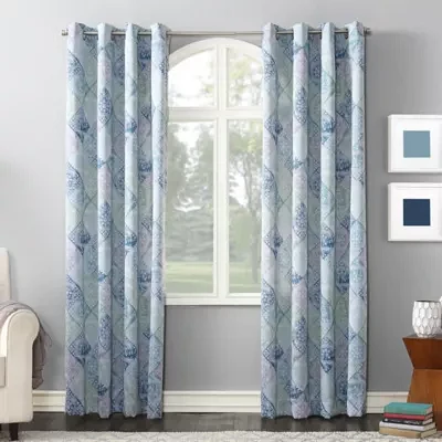 Sun Zero Dacona Grommet Top Energy Saving Light-Filtering Single Curtain Panels