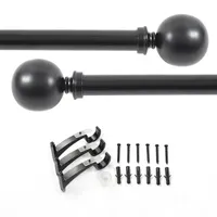 Deco Window Round Ball 1 Adjustable Curtain Rod