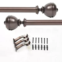 Deco Window Oval Urn 1 Adjustable Curtain Rod