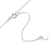 Silver Treasures Love You To the Moon and Back Sterling 16 Inch Cable Pendant Necklace