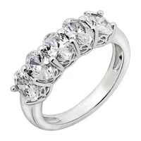 Womens 2 1/2 CT. T.W. Cubic Zirconia Sterling Silver Oval Promise Ring