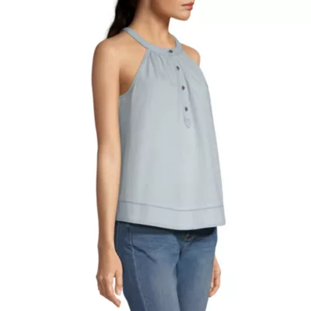 a.n.a Womens Halter Neck Sleeveless Tank Top
