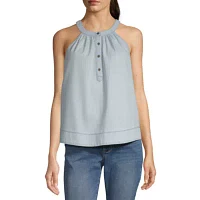 a.n.a Womens Halter Neck Sleeveless Tank Top