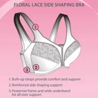 Exquisite Form® Women's FULLY Slimming Wireless Full-Coverage Bra with Back Closure & Lace- 5100548