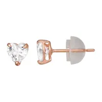 1/2 CT. Lab Created White Cubic Zirconia 14K Gold 4mm Stud Earrings