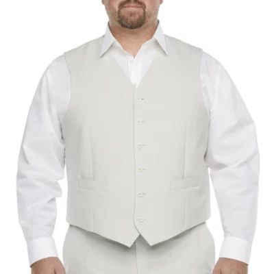 J. Ferrar 360 Mens Big and Tall Classic Fit Suit Vest