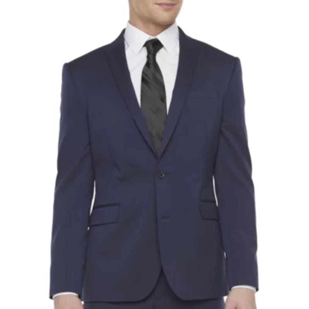 J. Ferrar Mens Stretch Fabric Slim Fit Suit Jacket