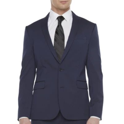J. Ferrar Mens Stretch Fabric Super Slim Fit Suit Jacket