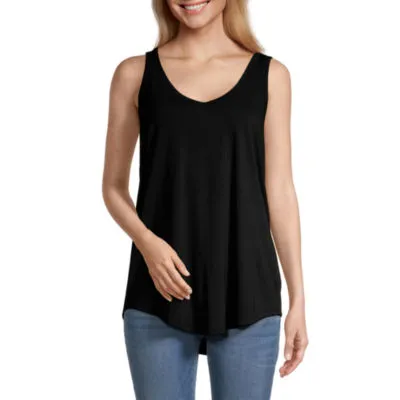 a.n.a Tall Womens Scoop Neck Sleeveless Tank Top