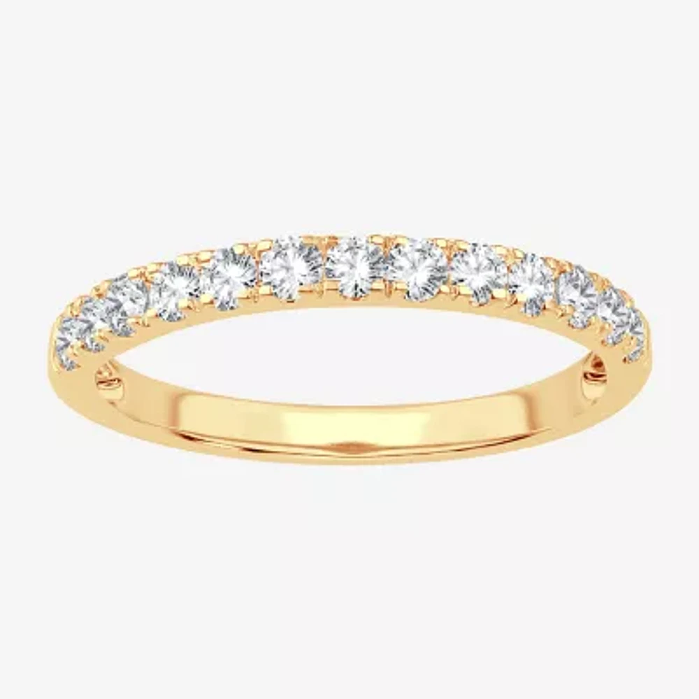 H-I / Si1-Si2) 1/ CT. T.W. Lab Grown White Diamond 10K Gold Wedding Band
