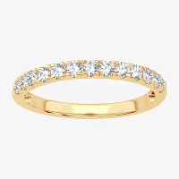 H-I / Si1-Si2) 1/2 CT. T.W. Lab Grown White Diamond 10K Gold Wedding Band