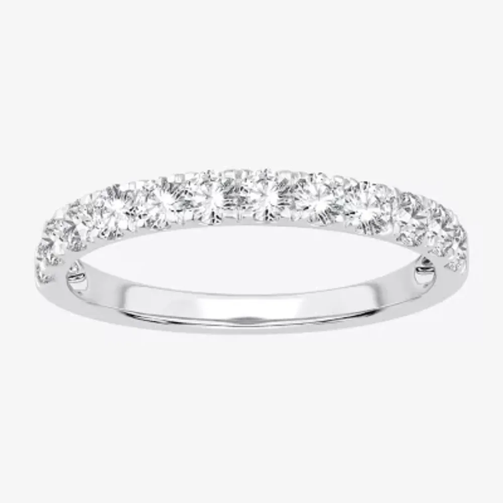 (H-I / Si1-Si2) 2MM 3/4 CT. T.W. Lab Grown White Diamond 10K Gold Wedding Band
