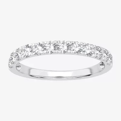 (H-I / Si1-Si2) 2MM 3/4 CT. T.W. Lab Grown White Diamond 10K Gold Wedding Band