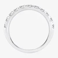 (H-I / Si1-Si2) Womens 2MM 1 CT. T.W. Lab Grown White Diamond 10K Gold Wedding Band