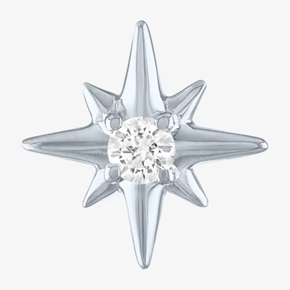 Diamond Addiction North Star (G-H / Si2-I1) 1/10 CT. T.W. Lab Grown White 10K Gold Over Silver 10mm Stud Earrings