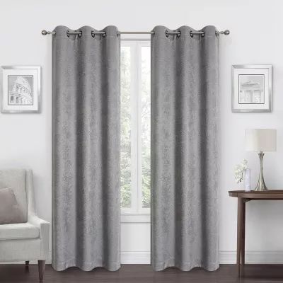 Regal Home Diamond Embossed Energy Saving Blackout Grommet Top Set of 2 Curtain Panel