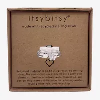 Itsy Bitsy Made With Recycled Sterling Silver 2-pc. Butterfly Heart Ring Sets