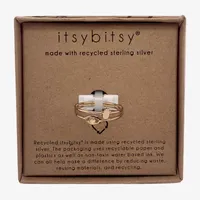 Itsy Bitsy Made With Recycled 2-pc. 14K Gold Over Silver Sterling Silver Evil Eye Hamsa Ring Sets