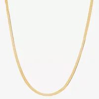 14K Gold 18 Inch Herringbone Chain Necklace
