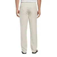 Cubavera 30" Inseam Linen Drawstring Mens Regular Fit Flat Front Pant