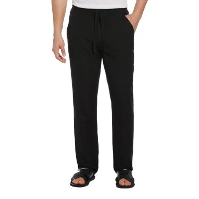 Cubavera 30" Inseam Linen Drawstring Mens Regular Fit Flat Front Pant