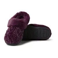 Dearfoams Claire Cable Knit Chenille Womens Clog Slippers Wide Width