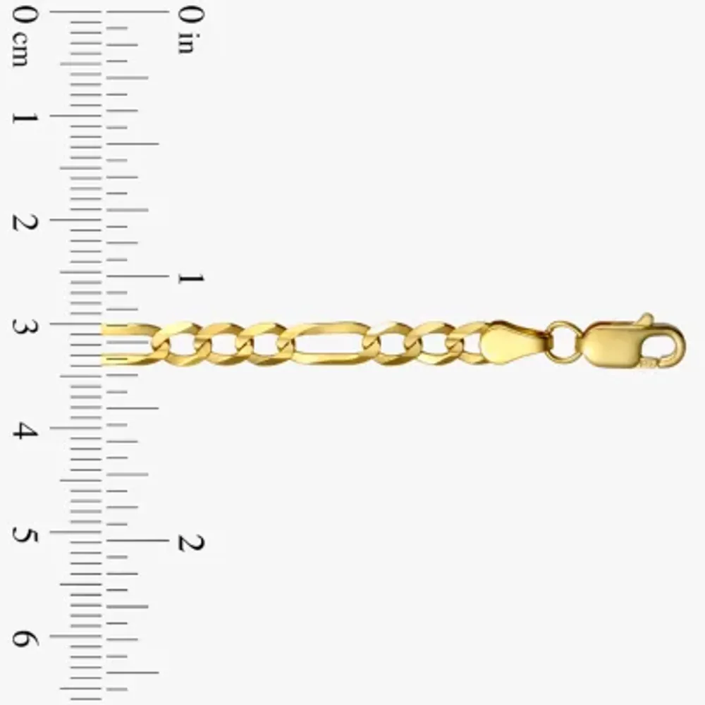 14K Gold Solid Figaro Chain Necklace