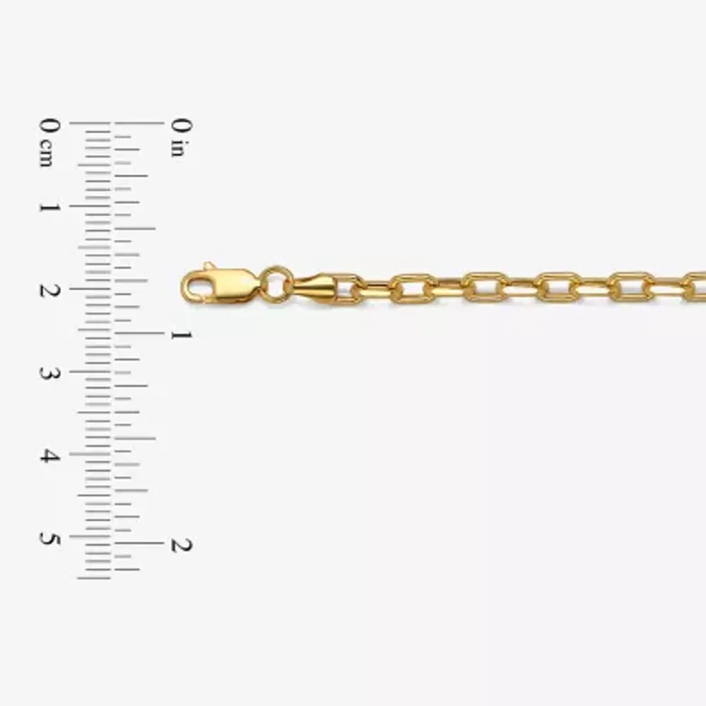 14K Gold Hollow Link Chain Bracelet