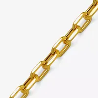 14K Gold Hollow Link Chain Bracelet