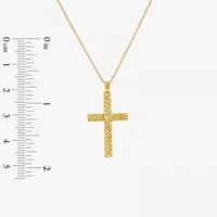 Religious Jewelry Womens 14K Gold Cross Pendant Necklace