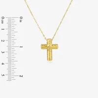 Womens 14K Gold Cross Pendant Necklace