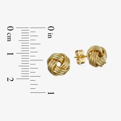 Made in Italy 14K Gold 9mm Knot Stud Earrings