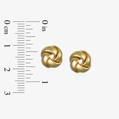 Made in Italy 14K Gold 9.9mm Knot Stud Earrings