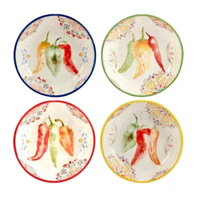 Certified International Sweet & Spicy 4-pc. Earthenware Soup Bowl