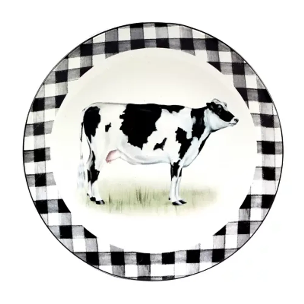 Certified International On The Farm 4-pc. Earthenware Salad Plate