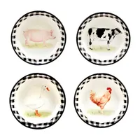 Certified International On The Farm 4-pc. Earthenware Soup Bowl