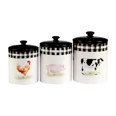 Certified International On The Farm 3-pc. Canister