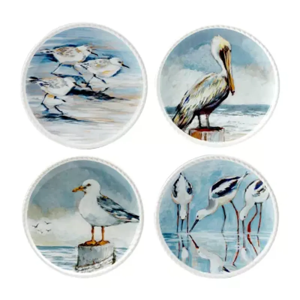 Certified International Shorebirds 4-pc. Earthenware Salad Plate