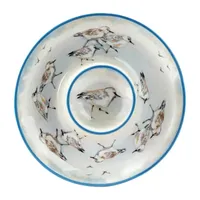 Certified International Shorebirds Earthenware Chip + Dip Set