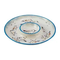 Certified International Shorebirds Earthenware Chip + Dip Set