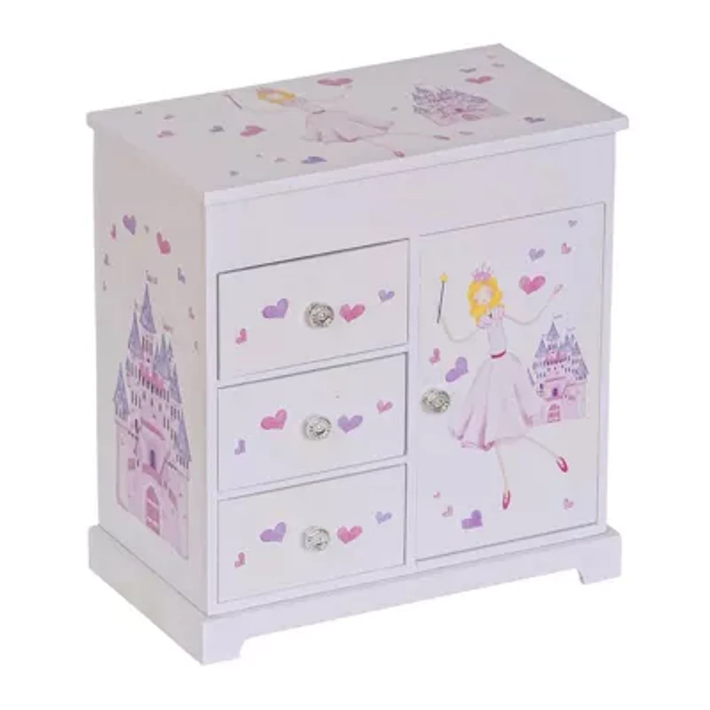 Mele and Co Adalyn Musical Ballerina Pink & White Jewelry Box